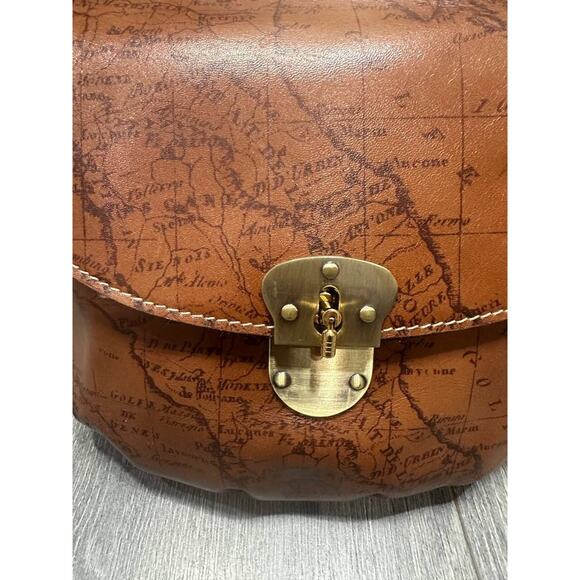 Patricia Nash Leather Veneto Crossbody Bag Signature Map Brown B000579 - Picture 3 of 14